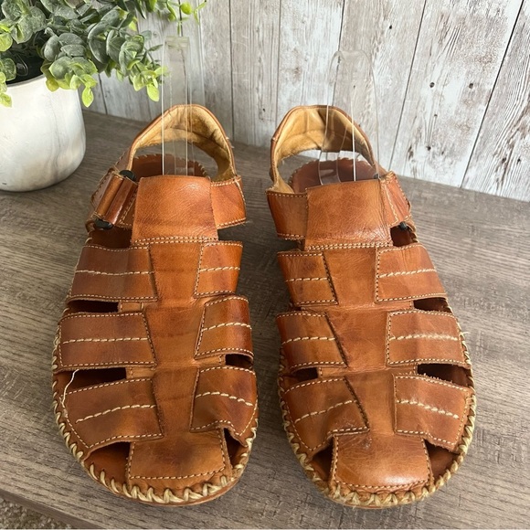 PIKOLINOS Fisherman Leather Men\'s Sandals Size 42 8.5